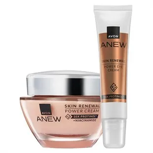 Avon Skincare Power Duo. Avon Skin Renewal Power Cream and Anew Skin Renewal Power Eye Cream