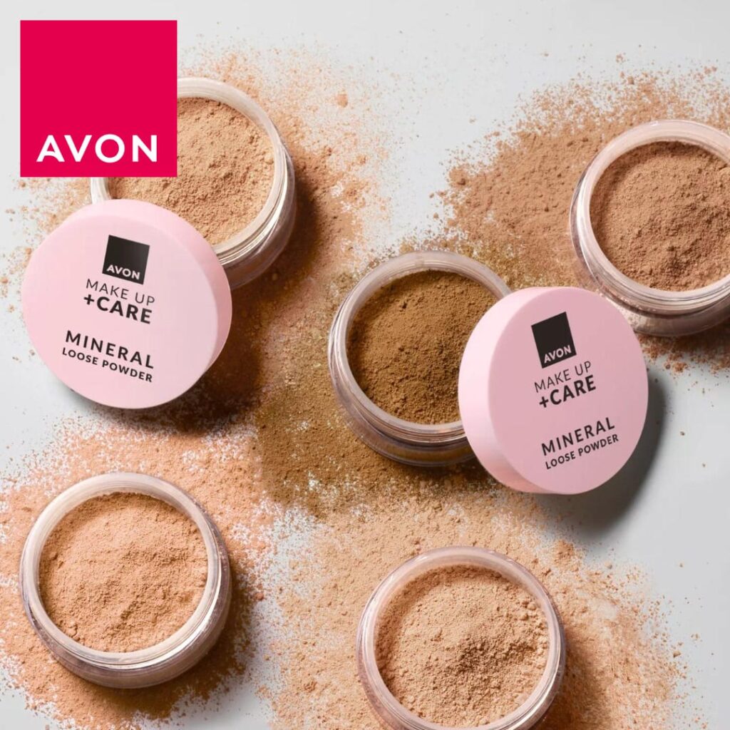 Avon mineral powder on display